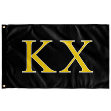 Load image into Gallery viewer, Kappa Chi Greek Flag - Black, Maize &amp; White