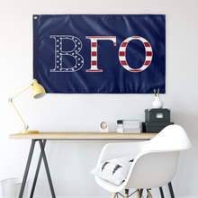 Load image into Gallery viewer, Beta Gamma Omicron USA Flag - Blue