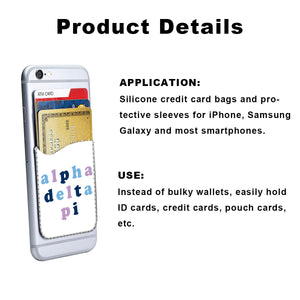 Alpha Delta Pi Bubble Mobile Phone Card Case