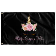 Load image into Gallery viewer, Alpha Gamma Delta Unicorn Girl Sorority Flag