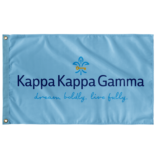 KKG Dream Boldy Live Fully Sorority Flag - Light Blue