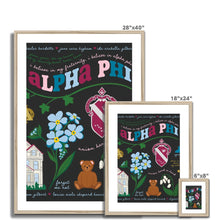 Load image into Gallery viewer, Alpha Phi Symbols Artwork - Framed &amp; Mounted Print