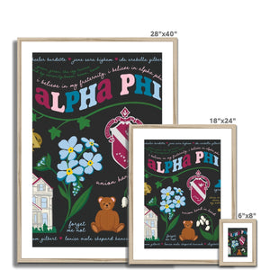 Alpha Phi Symbols Artwork - Framed & Mounted Print