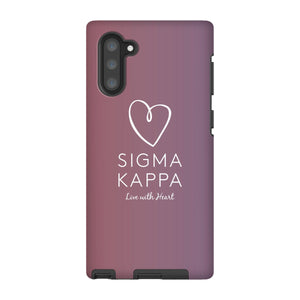 Sigma Kappa Live With Heart Gradient Tough Phone Case