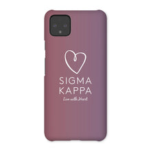 Load image into Gallery viewer, Sigma Kappa Live With Heart Gradient Snap Phone Case