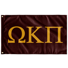 Load image into Gallery viewer, Omega Kappa Pi Greek Flag - Maroon &amp; Light Gold
