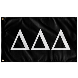 Delta Delta Delta Sorority Flag - Black & White