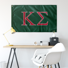 Load image into Gallery viewer, Kappa Sigma Fraternity Flag - Dark Green, Red &amp; White