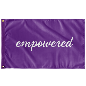 Empowered Sigma Sigma Sigma Sorority Flag - Light Purple