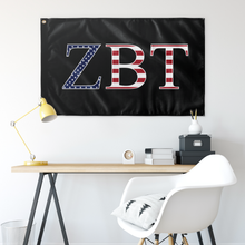 Load image into Gallery viewer, Zeta Beta Tau USA Flag - Black