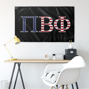 Pi Beta Phi USA Flag - Black