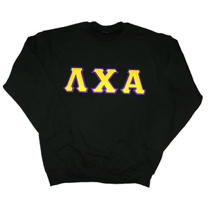 Lambda Chi Alpha Maize & Purple Fraternity Letter Sweatshirt