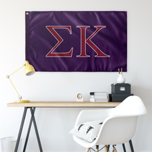Load image into Gallery viewer, Sigma Kappa Sorority Flag - Purple, Maroon &amp; White