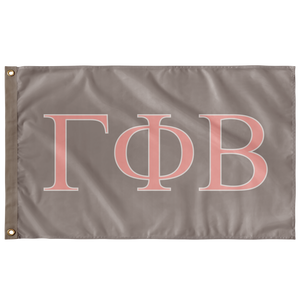 Gamma Phi Beta Sorority Flag - A La Mode, Blush & Pearl