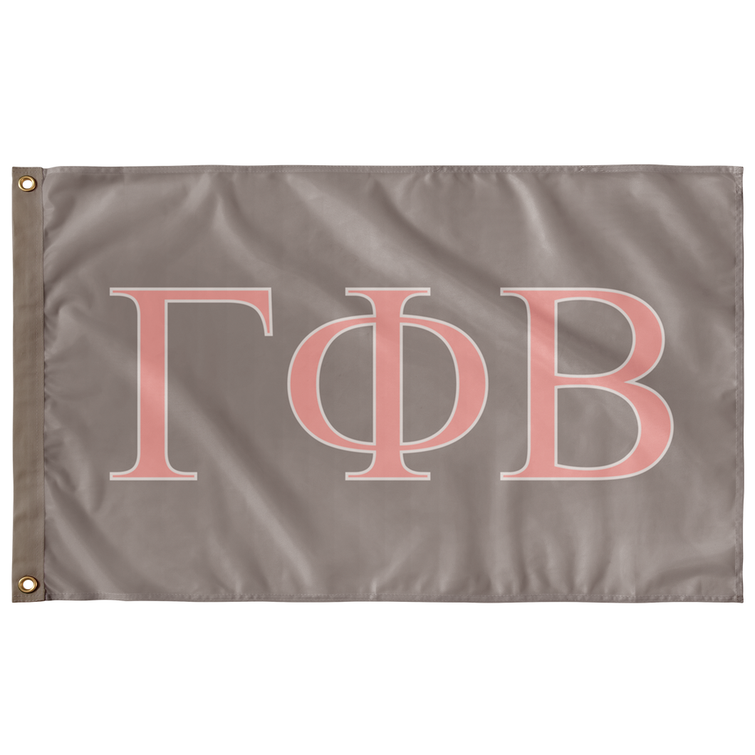Gamma Phi Beta Sorority Flag - A La Mode, Blush & Pearl