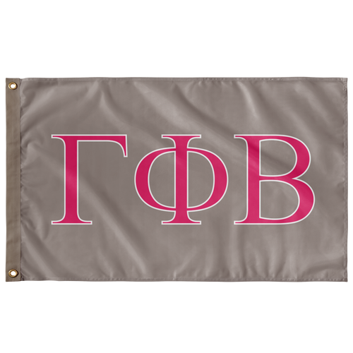 Gamma Phi Beta Sorority Flag - A La Mode, Carnation & White