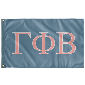 Gamma Phi Beta Sorority Flag - Once In A Blue Moon, Blush & White