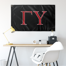 Load image into Gallery viewer, Gamma Upsilon Fraternity Flag - Black, Red &amp; White