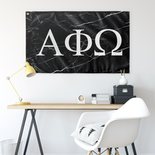 Load image into Gallery viewer, Alpha Phi Omega Black Marble Greek Flag