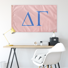 Load image into Gallery viewer, Delta Gamma Sorority Flag - Promise Pink, Splash Blue &amp; White