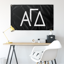 Load image into Gallery viewer, Alpha Gamma Delta Greek Letters Sorority Flag - Black &amp; White