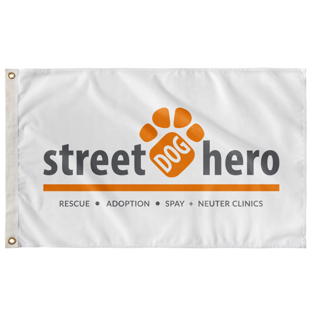 Street Dog Hero Flag - White