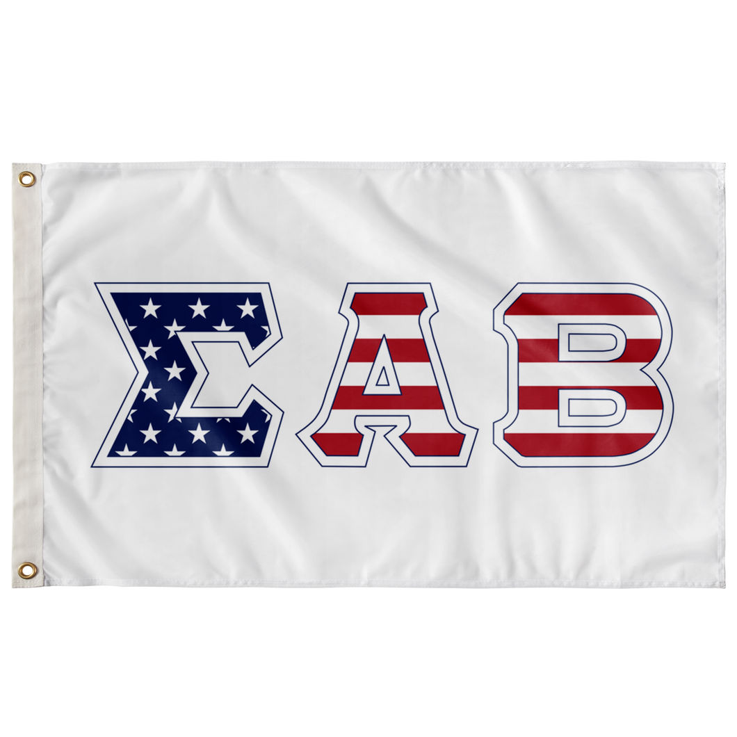 Sigma Alpha Beta Stars and Stripes Flag