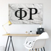 Load image into Gallery viewer, Phi Rho White Marble Sorority Flag