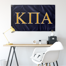 Load image into Gallery viewer, Kappa Pi Alpha Greek Flag - Navy, Light Gold &amp; White
