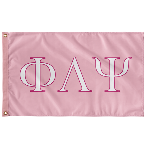 Phi Lambda Psi Sorority Flag - Pink, White & Barbie Pink