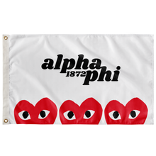 Load image into Gallery viewer, Alpha Phi Retro Heart Flag 2