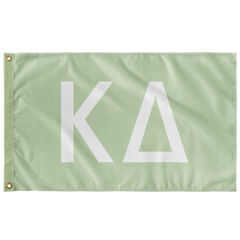 Load image into Gallery viewer, Kappa Delta Sorority Flag - Soft Green &amp; White