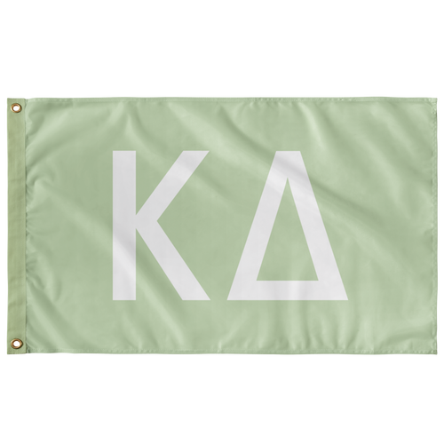 Kappa Delta Sorority Flag - Soft Green & White