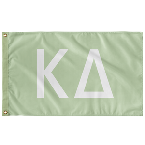 Kappa Delta Sorority Flag - Soft Green & White