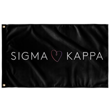 Load image into Gallery viewer, Sigma Kappa Logo Sorority Flag - Black