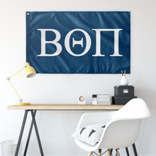 Load image into Gallery viewer, Beta Theta Pi Fraternity Flag - Colonial Blue &amp; White