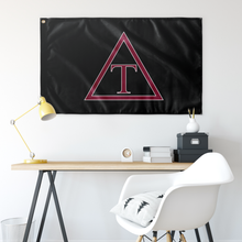Load image into Gallery viewer, Triangle Wall Flag - Black, Old Rose, White