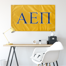 Load image into Gallery viewer, Alpha Epsilon Pi Fraternity Flag - Gold, Royal &amp; White