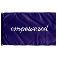 Load image into Gallery viewer, Empowered Sigma Sigma Sigma Sorority Flag - Royal Purple