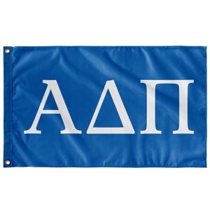 Alpha Delta Pi Sorority Letter Flag - Azure & White