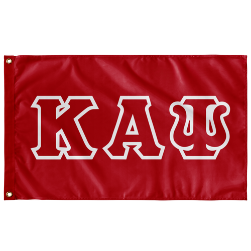 Kappa Alpha Psi Greek Block Flag - Red & White