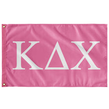 Load image into Gallery viewer, Kappa Delta Chi Sorority Flag - Light Pink &amp; White