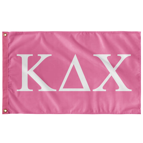 Kappa Delta Chi Sorority Flag - Light Pink & White