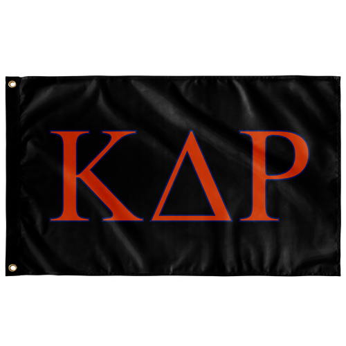 Kappa Delta Rho Flag - Black, Orange, Royal