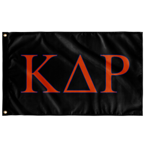 Kappa Delta Rho Flag - Black, Orange, Royal