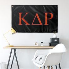 Load image into Gallery viewer, Kappa Delta Rho Fraternity Flag - Black, Orange &amp; Royal