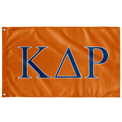 Kappa Delta Rho Fraternity Flag - Orange, Royal & White