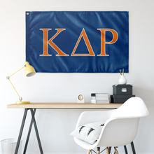 Load image into Gallery viewer, Kappa Delta Rho Fraternity Flag - Royal, Orange &amp; White