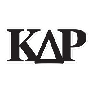 Kappa Delta Rho Logo Letters Sticker - Black