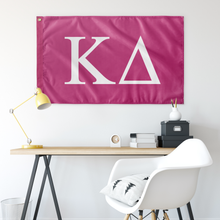 Load image into Gallery viewer, Kappa Delta Pink Sorority Flag - Wall Flag